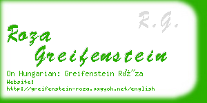 roza greifenstein business card